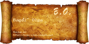 Bagó Olga névjegykártya